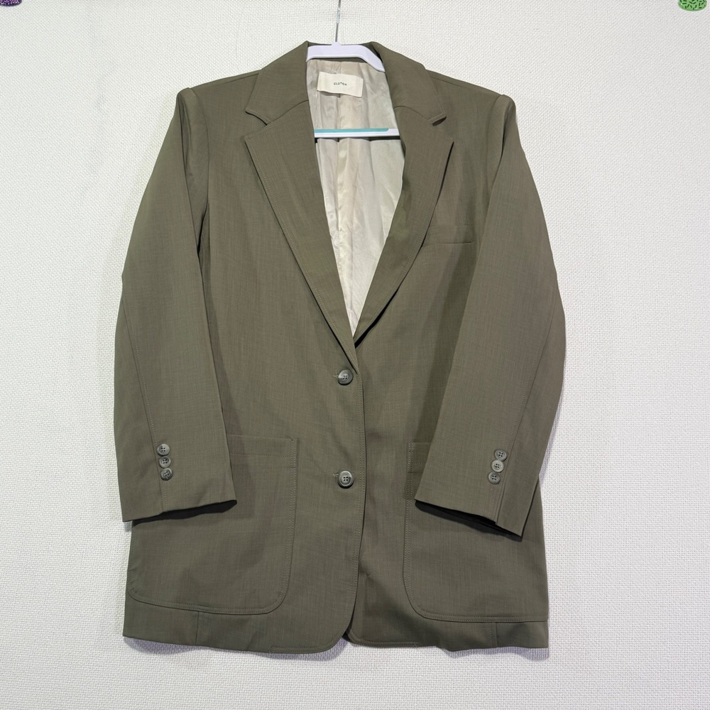 CLUTCH‎ Men's Classic Single Breasted Blazer Olive Green Size 36